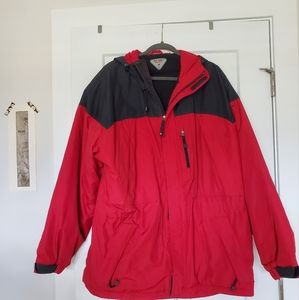 Awesome Old Navy Men's Coat, XL, Red, Black, 5 Outside Pockets